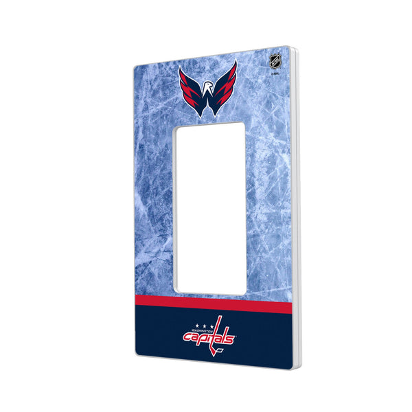 Washington Capitals Ice Wordmark Hidden-Screw Light Switch Plate