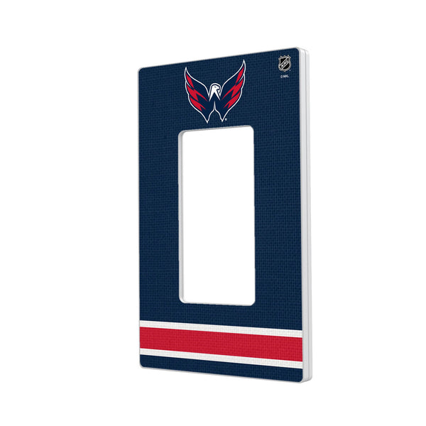 Washington Capitals Stripe Hidden-Screw Light Switch Plate