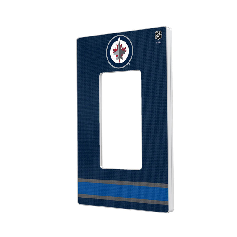 Winnipeg Jets Stripe Hidden-Screw Light Switch Plate