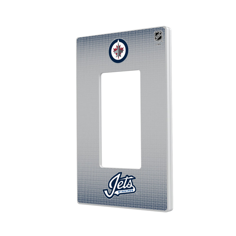 Winnipeg Jets Linen Hidden-Screw Light Switch Plate