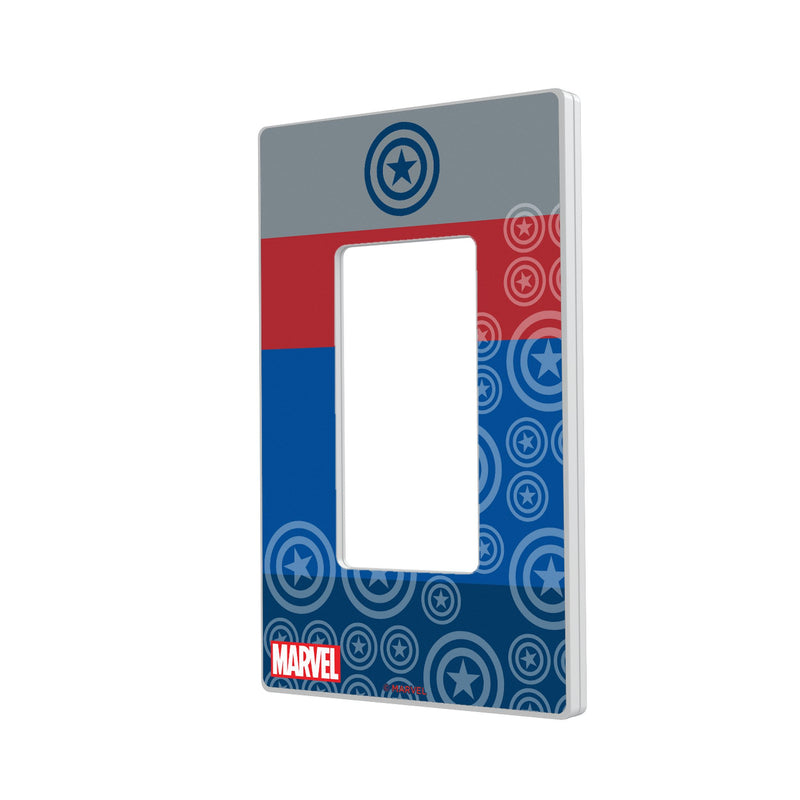 Marvel Avengers Captain America Sigil Hidden-Screw Light Switch Plate