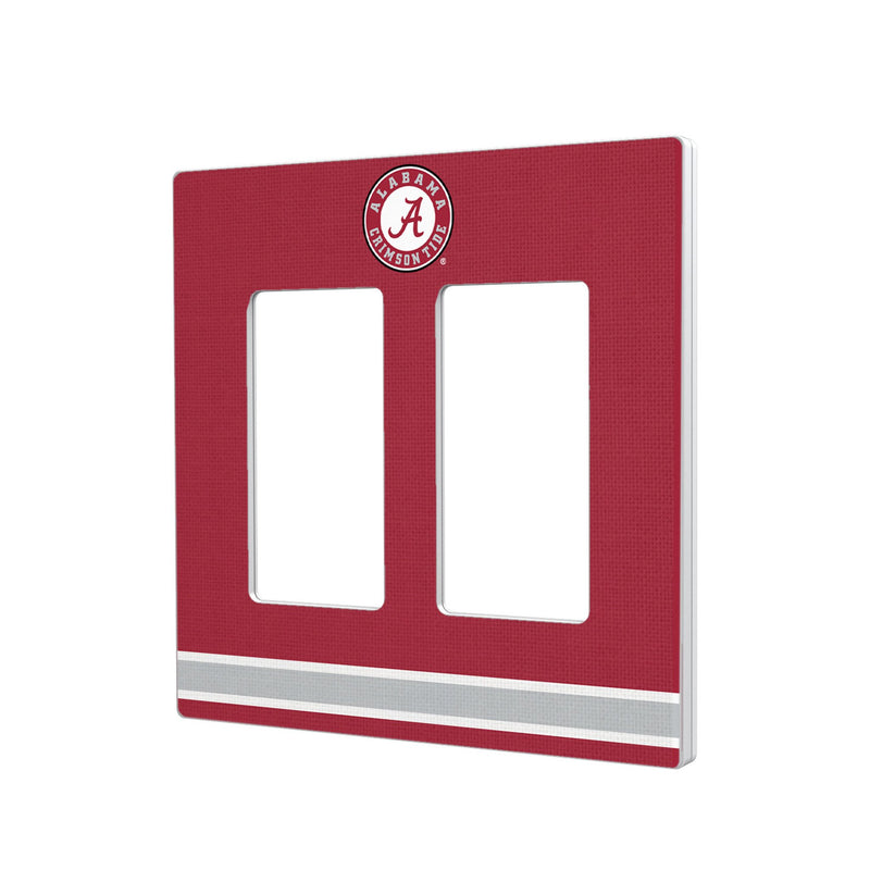 University of Alabama Crimson Tide Stripe Hidden-Screw Light Switch Plate