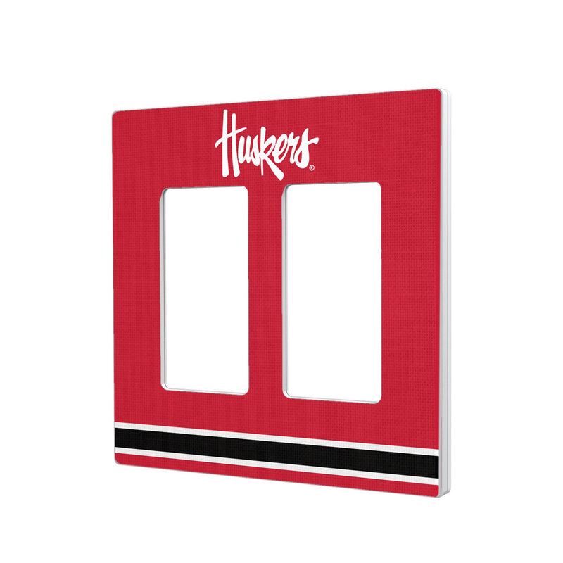 University of Nebraska Huskers Stripe Hidden-Screw Light Switch Plate