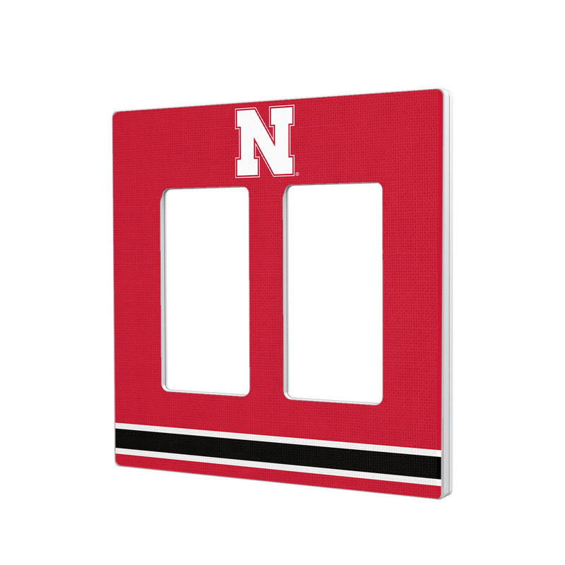 University of Nebraska Huskers Block N Stripe Hidden-Screw Light Switch Plate