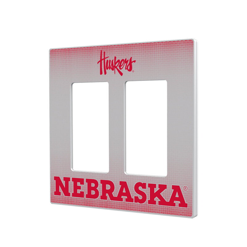 Nebraska Huskers Linen Hidden-Screw Light Switch Plate