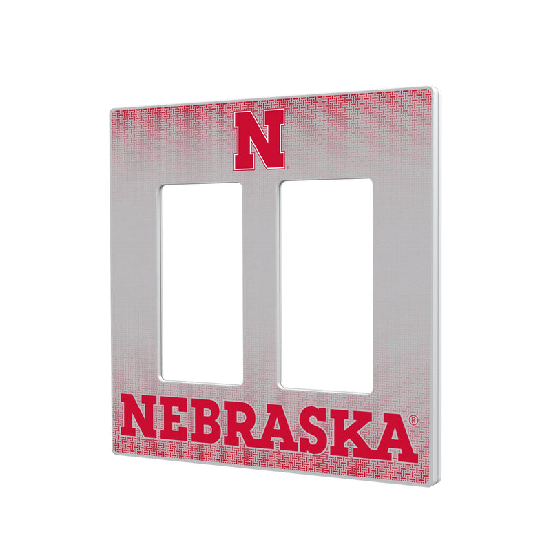 Nebraska Huskers N Linen Hidden-Screw Light Switch Plate