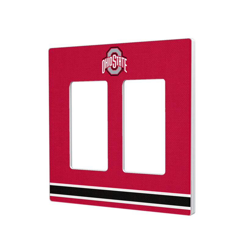 Ohio State University Buckeyes Stripe Hidden-Screw Light Switch Plate