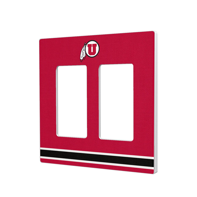 University of Utah Utes Stripe Hidden-Screw Light Switch Plate