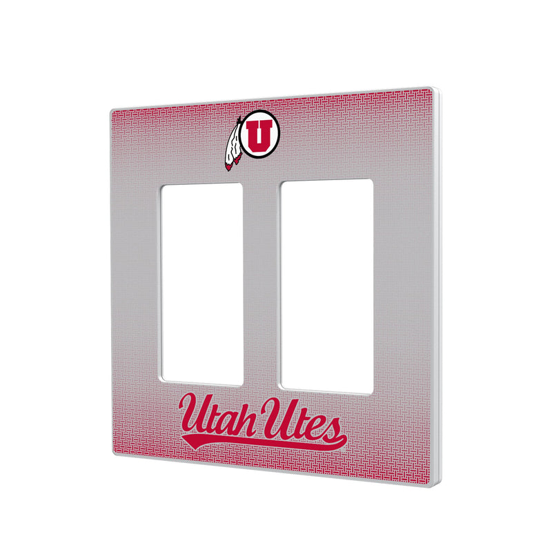 Utah Utes Linen Hidden-Screw Light Switch Plate