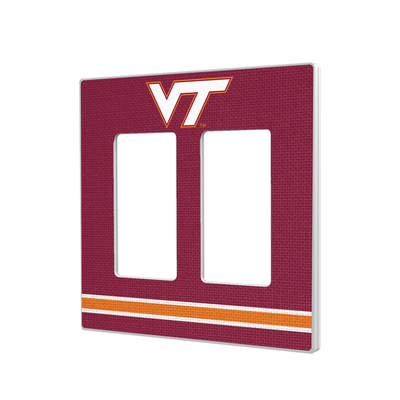 Virginia Tech Hokies Stripe Hidden-Screw Light Switch Plate