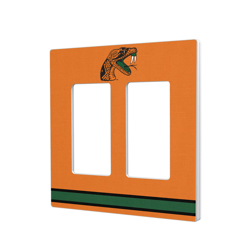 Florida A&M University Rattlers Stripe Hidden-Screw Light Switch Plate