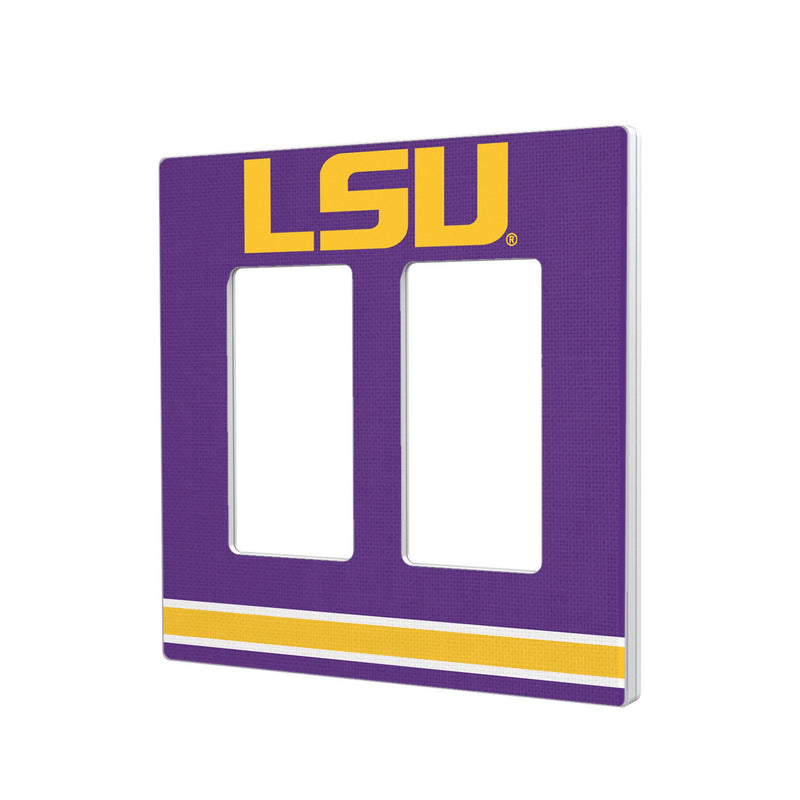 Louisiana State University Tigers Stripe Hidden-Screw Light Switch Plate