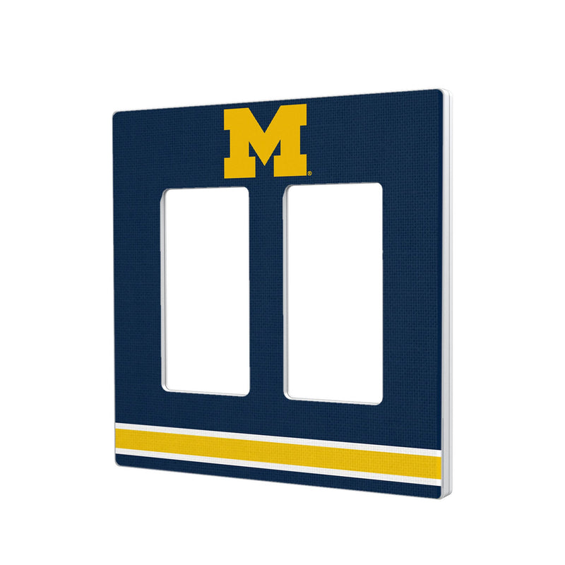 University of Michigan Wolverines Stripe Hidden-Screw Light Switch Plate