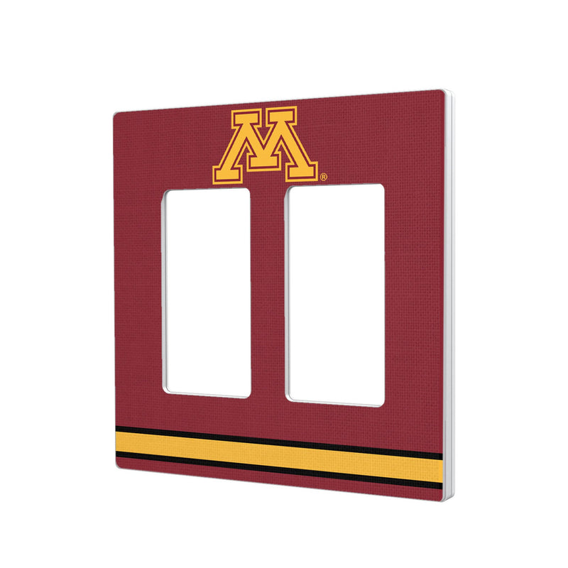 University of Minnesota Golden Gophers Stripe Hidden-Screw Light Switch Plate