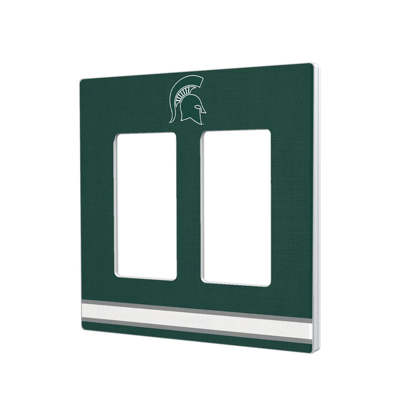 Michigan State University Spartans Stripe Hidden-Screw Light Switch Plate