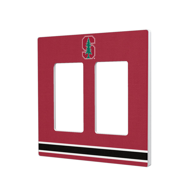 Stanford University Cardinal Stripe Hidden-Screw Light Switch Plate