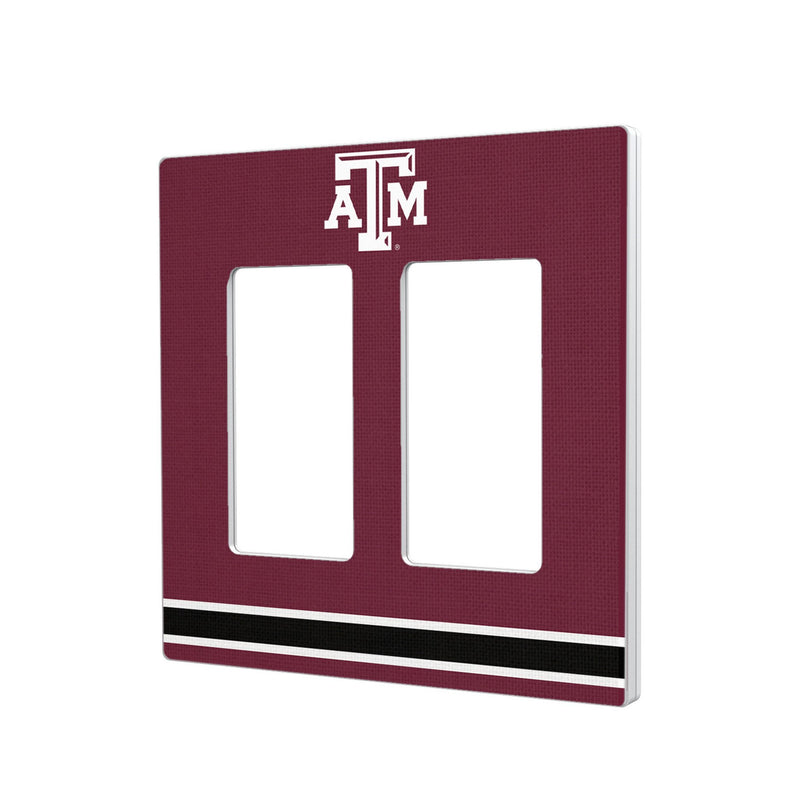 Texas A&M University Aggies Stripe Hidden-Screw Light Switch Plate