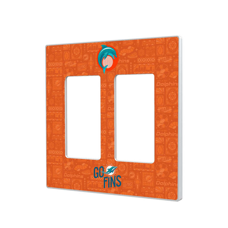 Miami Dolphins 2024 Illustrated Limited Edition Hidden-Screw Light Switch Plate