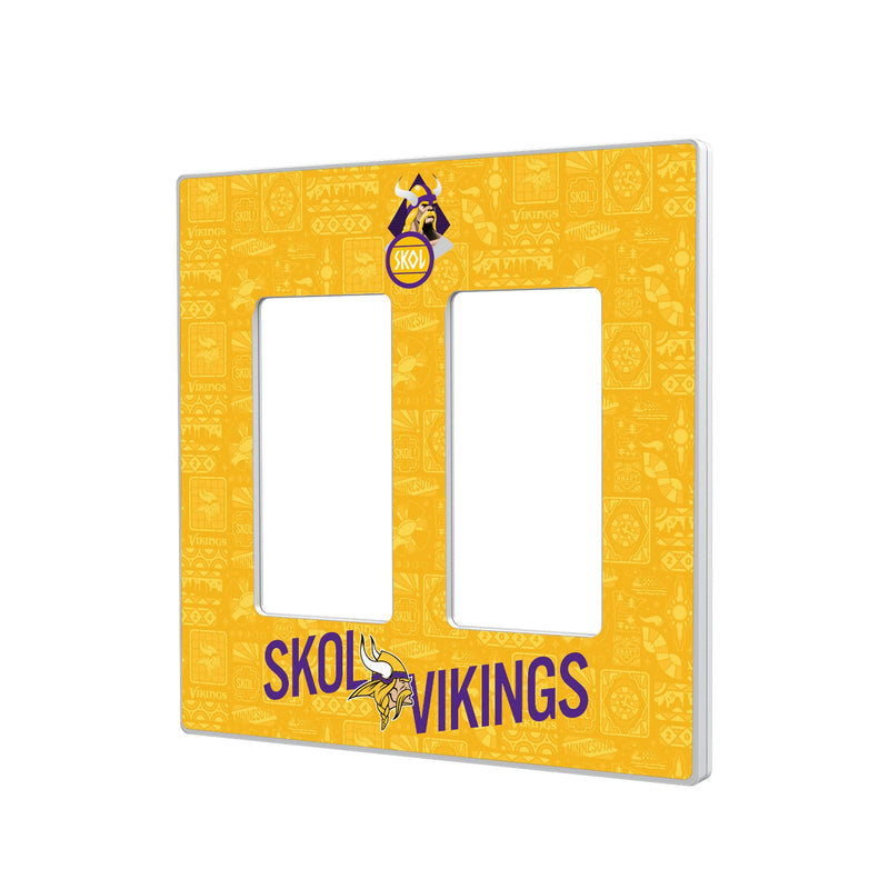 Minnesota Vikings 2024 Illustrated Limited Edition Hidden-Screw Light Switch Plate