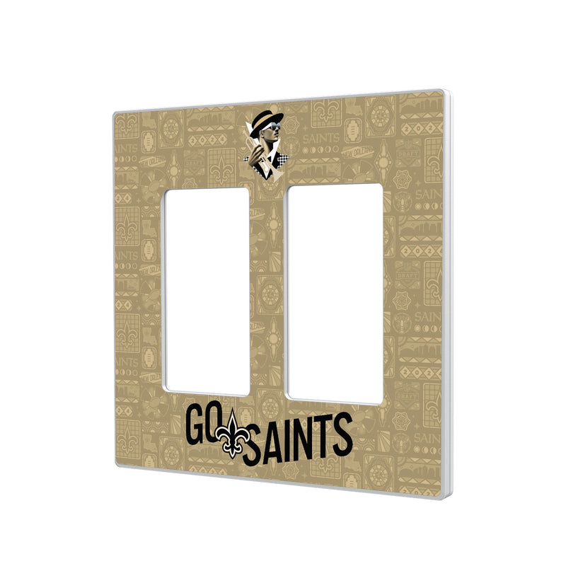 New Orleans Saints 2024 Illustrated Limited Edition Hidden-Screw Light Switch Plate