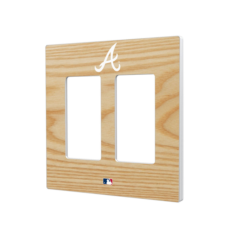 Atlanta Braves Baseball Bat Hidden-Screw Light Switch Plate