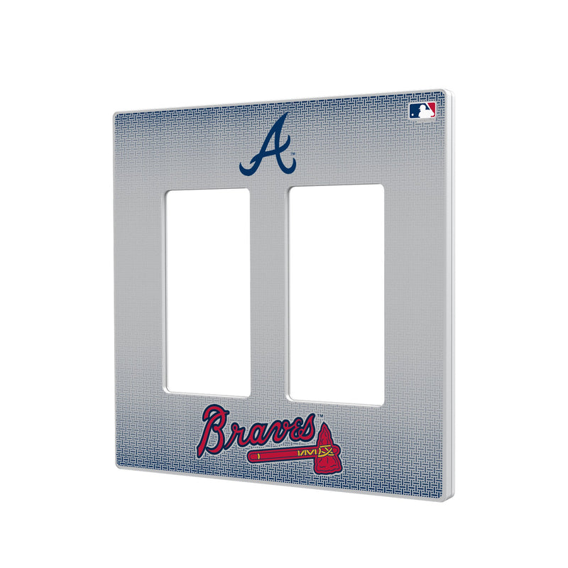 Atlanta Braves Linen Hidden-Screw Light Switch Plate