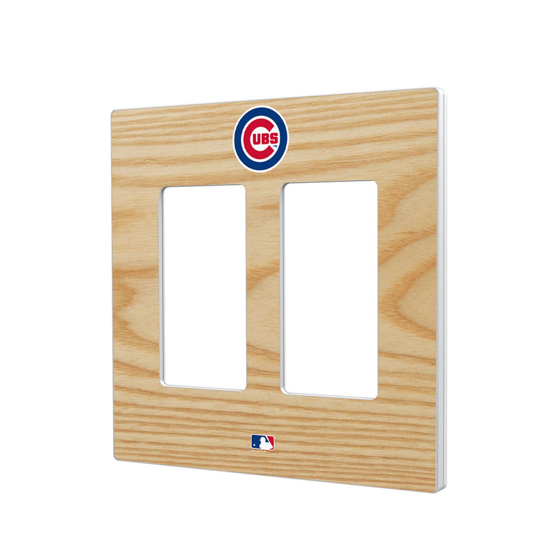 Chicago Cubs Baseball Bat Hidden-Screw Light Switch Plate