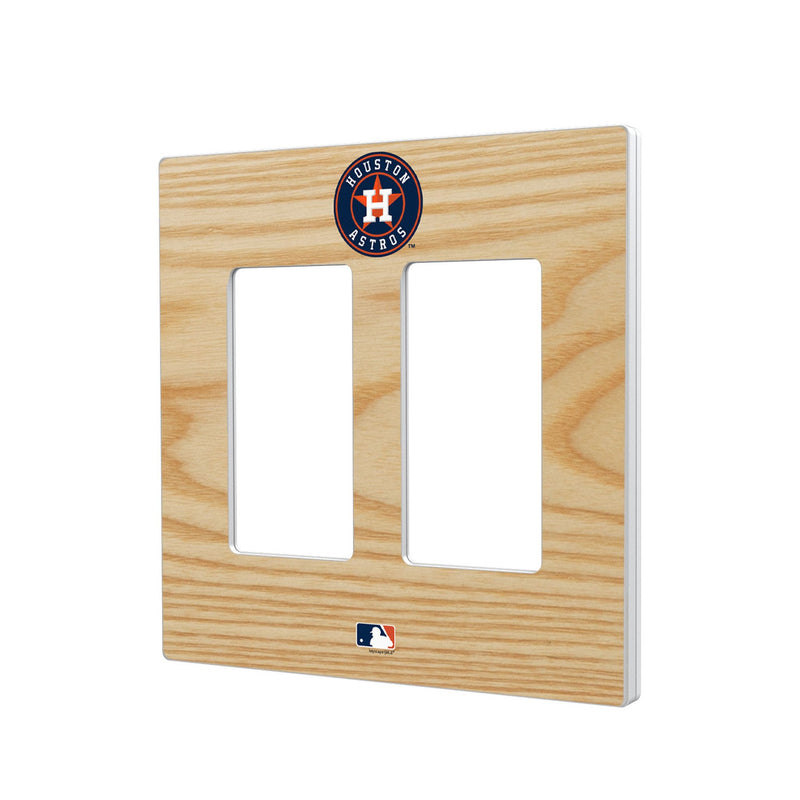 Houston Astros Baseball Bat Hidden-Screw Light Switch Plate