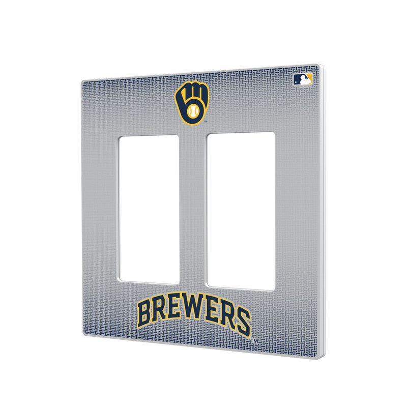 Milwaukee Brewers Linen Hidden-Screw Light Switch Plate