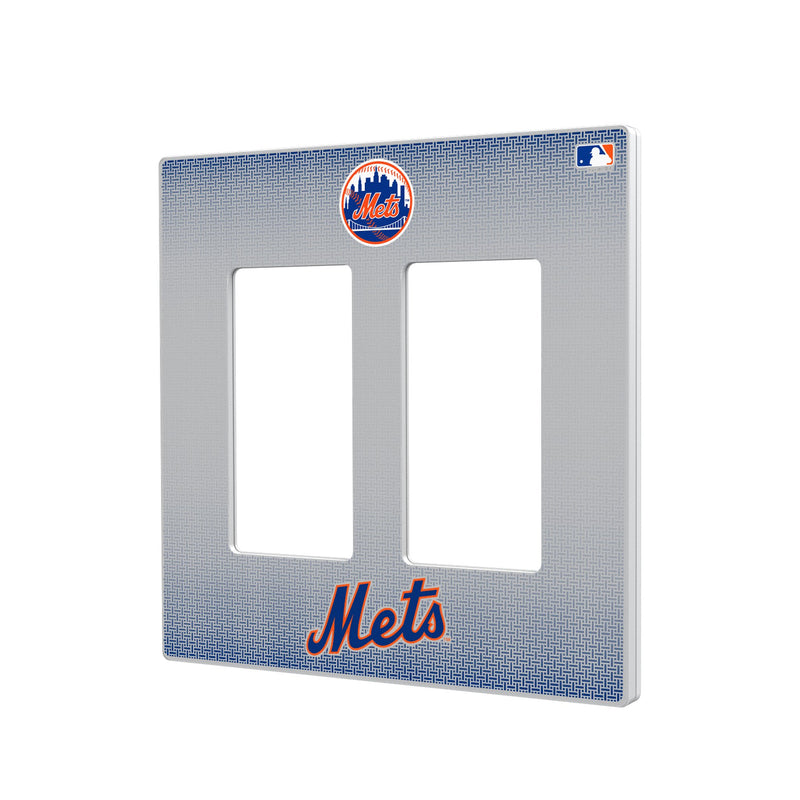 New York Mets Linen Hidden-Screw Light Switch Plate