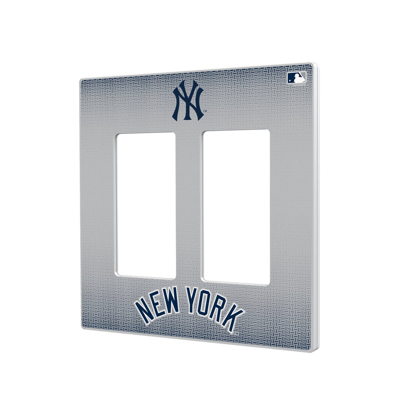 New York Yankees Linen Hidden-Screw Light Switch Plate