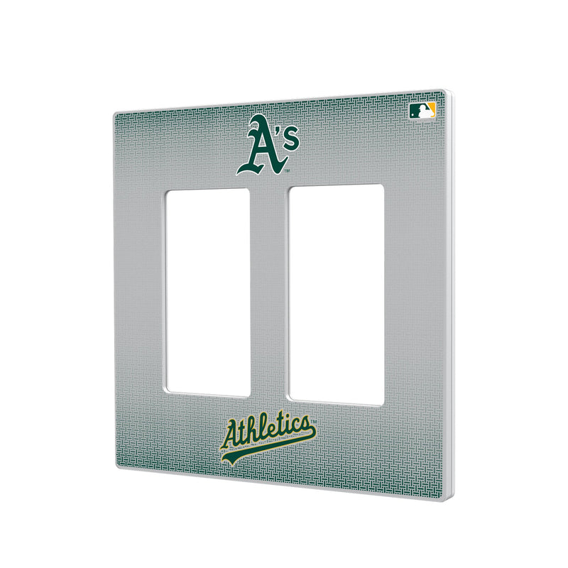 Oakland Athletics Linen Hidden-Screw Light Switch Plate