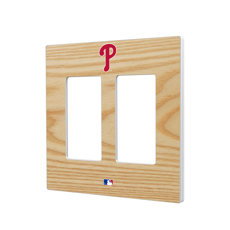 Philadelphia Phillies Baseball Bat Hidden-Screw Light Switch Plate