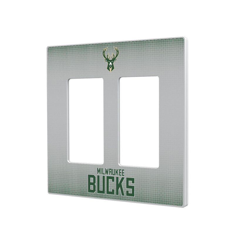 Milwaukee Bucks Linen Hidden-Screw Light Switch Plate