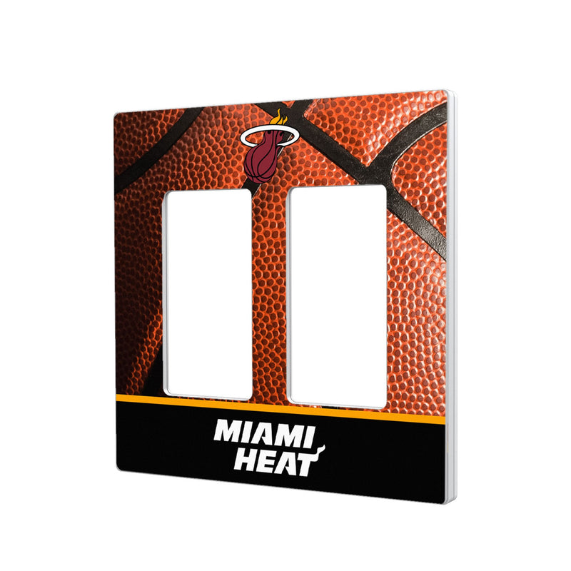 Miami Heat Basketball Hidden-Screw Light Switch Plate