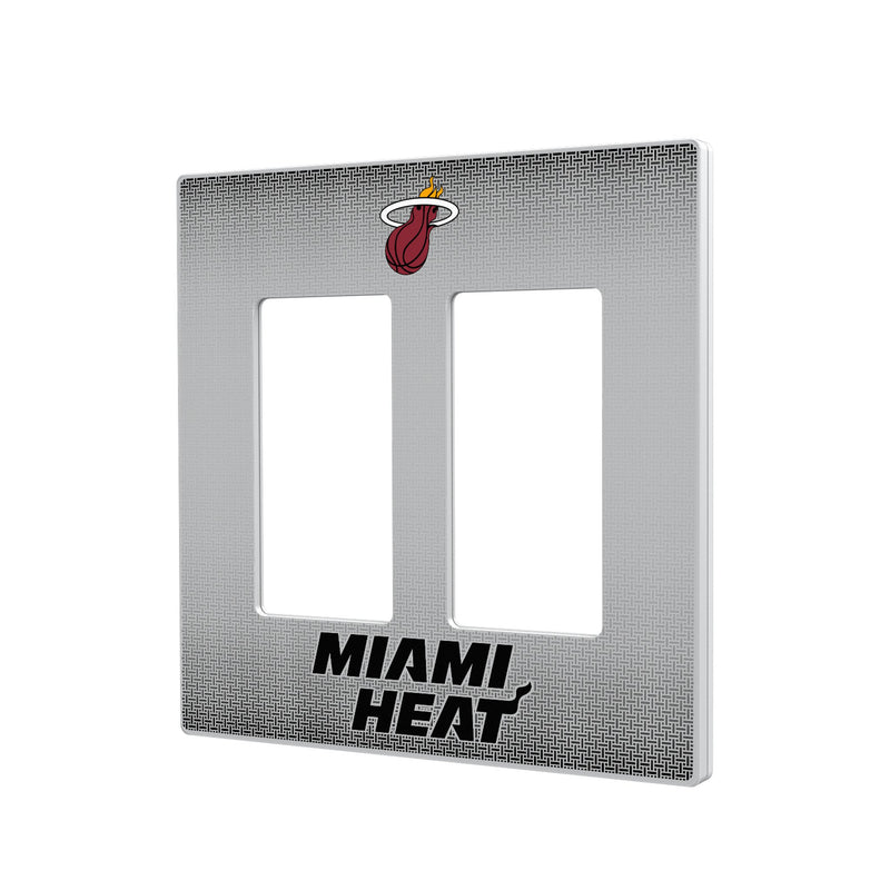 Miami Heat Linen Hidden-Screw Light Switch Plate