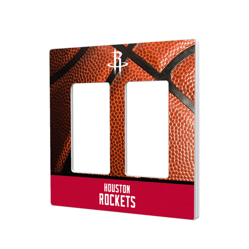 Houston Rockets Basketball Hidden-Screw Light Switch Plate