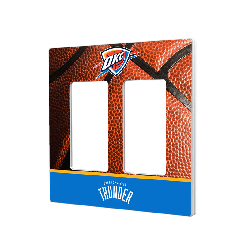 Oklahoma City Thunder Basketball Hidden-Screw Light Switch Plate