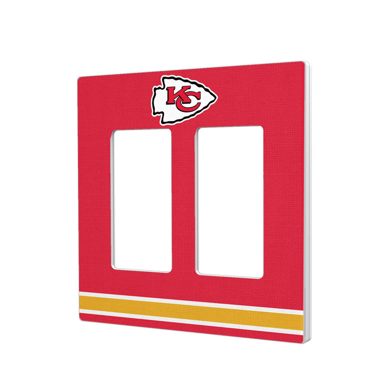 Kansas City Chiefs Stripe Hidden-Screw Light Switch Plate