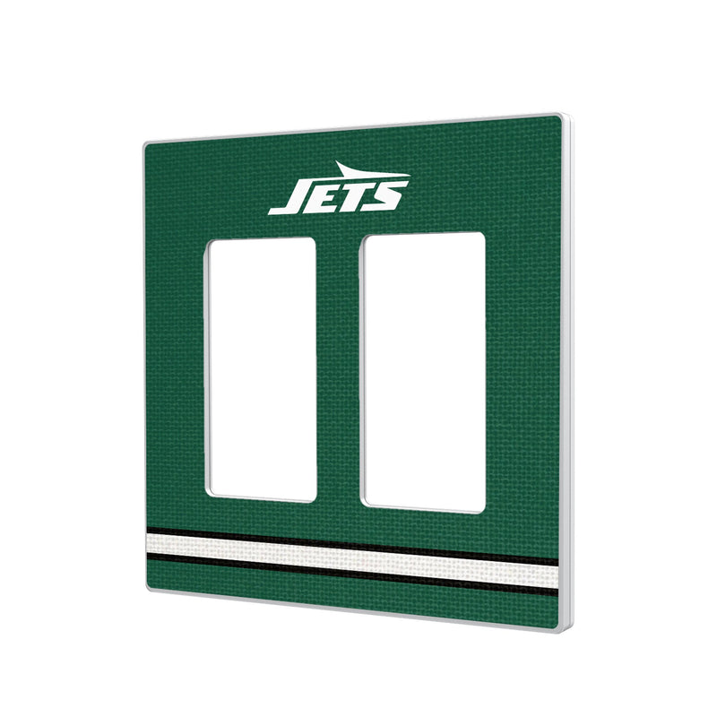 New York Jets Stripe Hidden-Screw Light Switch Plate