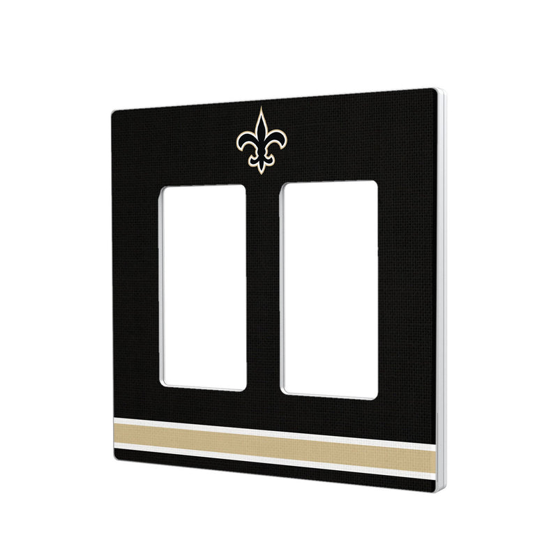 New Orleans Saints Stripe Hidden-Screw Light Switch Plate