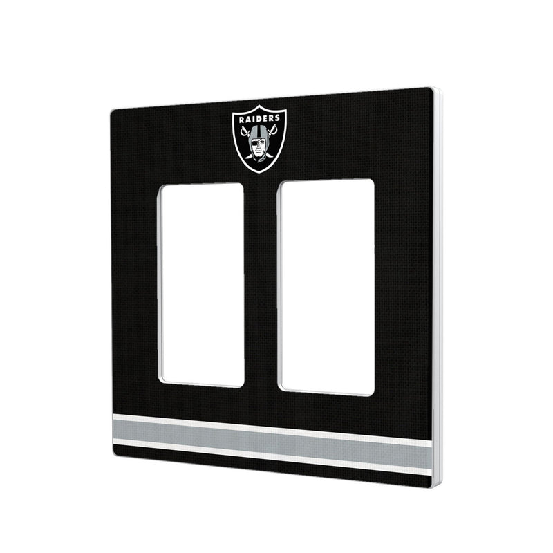 Las Vegas Raiders Stripe Hidden-Screw Light Switch Plate