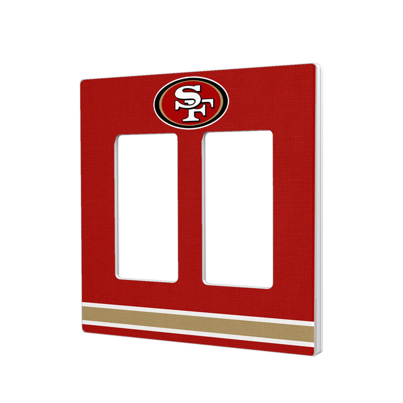 San Francisco 49ers Stripe Hidden-Screw Light Switch Plate