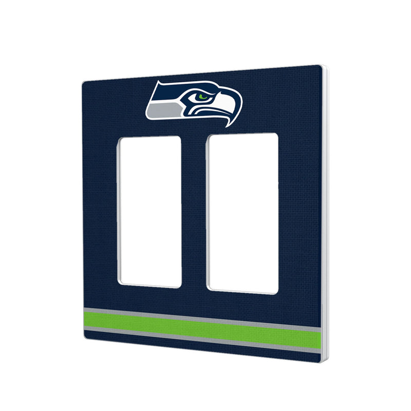 Seattle Seahawks Stripe Hidden-Screw Light Switch Plate