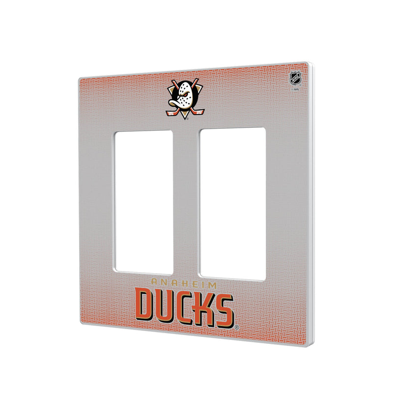 Anaheim Ducks Linen Hidden-Screw Light Switch Plate