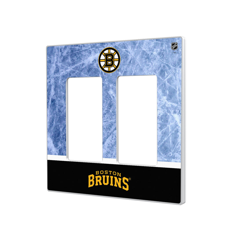 Boston Bruins Ice Wordmark Hidden-Screw Light Switch Plate