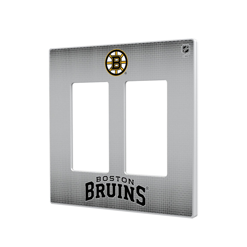 Boston Bruins Linen Hidden-Screw Light Switch Plate