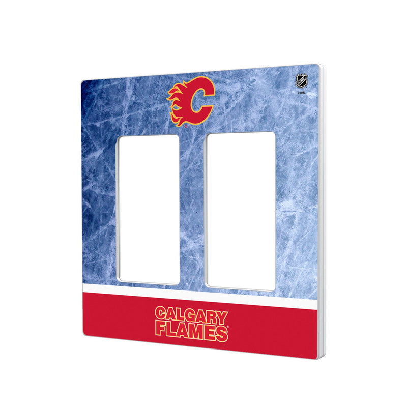 Calgary Flames Ice Wordmark Hidden-Screw Light Switch Plate