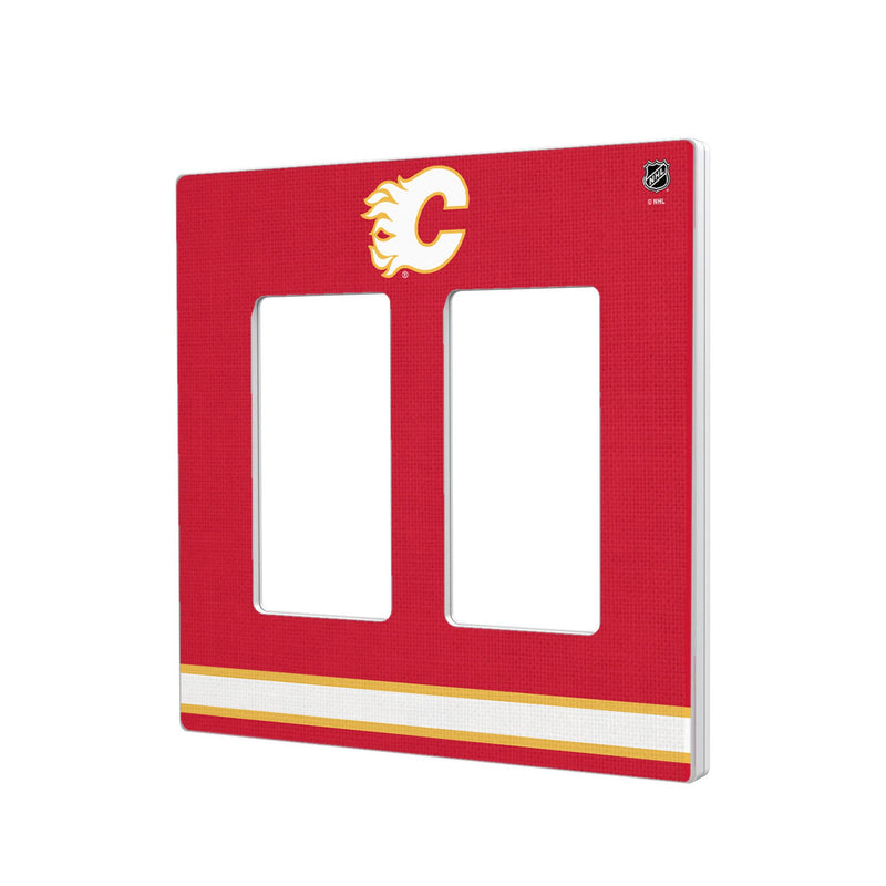 Calgary Flames Stripe Hidden-Screw Light Switch Plate