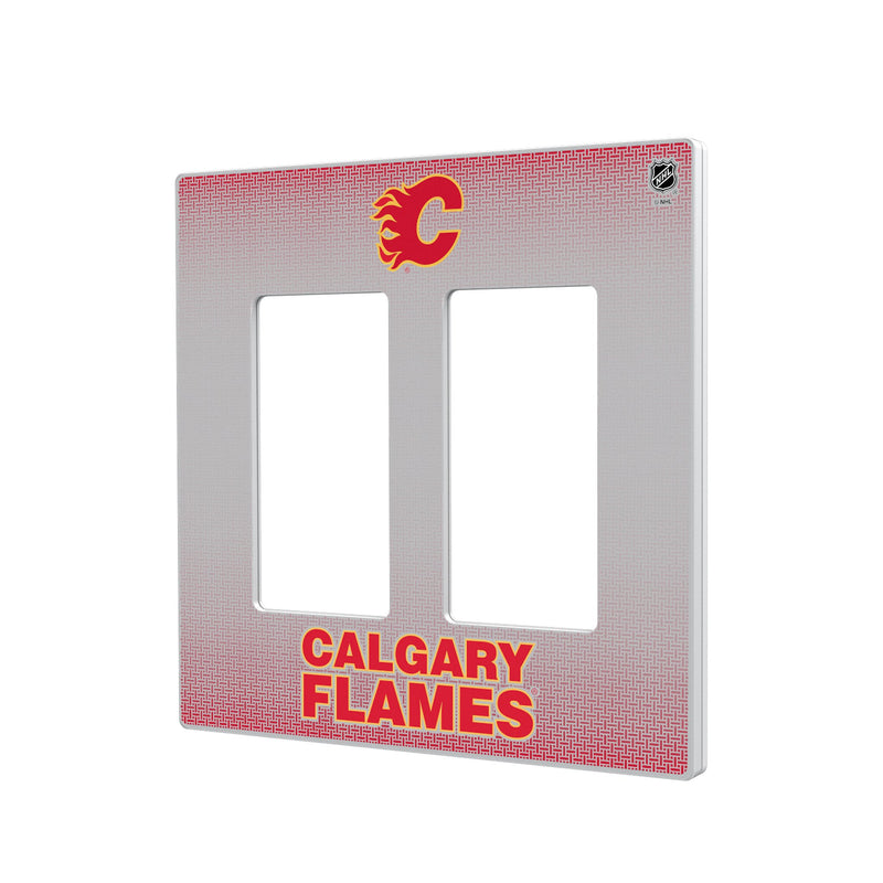 Calgary Flames Linen Hidden-Screw Light Switch Plate